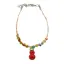 Bratara din fibre naturale cu margele colorate si accesoriu Wu Lou