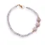 Bratara Kunzit sfere 8mm si Ametist lavanda sfere 3mm