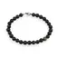 Bratara Obsidian negru auriu sfere 6mm