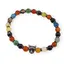 Bratara pe elastic Agat multicolor sfere 6mm cu element tigru in cutie cadou