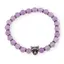 Bratara pe elastic Ametist sfere 6mm cu element tigru in cutie cadou