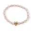 Bratara pe elastic Cuart roz sfere 6mm cu element tigru in cutie cadou