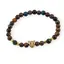 Bratara pe elastic Mix Ochi de tigru sfere 6mm cu element tigru in cutie cadou
