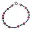 Bratara Rubin sfere fatetate 5mm, Lapis lazuli si Malachit 2mm