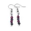 Cercei cu agatatoare mix Safir si Rubin, banuti fatetati 4mm