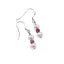 Cercei cu agatatoare Perle de cultura 5-6mm si Rubin sfere fatetate 4mm cu Argint 925