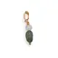 Pandantiv Aventurin neregulat 9-10mm si Cristal de stanca sfere 4mm cu inox auriu