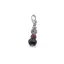 Pandantiv Smarald, Rubin sfere fatetate 4-5mm si Safir disc fatetat 6mm cu Argint 925