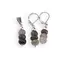 Set cercei cu agatatoare si pandantiv Cuart turmalinat discuri fatetate, 6-7mm
