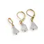 Set Cercei si Pandantiv Fluorit triunghi 7-8mm si Cristal de stanca discuri fatetate 3mm cu inox auriu