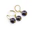 Set Cercei si Pandantiv Hematit sfera 10mm si inox auriu
