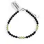 Bratara Turmalina neagra si Peridot sfere fatetate 4mm cu argint 925
