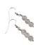 Cercei cu agatatoare clasica Piatra Lunii trei sfere cu Argint 925, 6mm