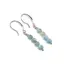 Cercei cu agatatoare Larimar patru sfere fatetate si baza lata de Argint 925, 4mm
