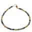 Bratara Jad sfere fatetate si Peridot sfere cu bumbi aurii, 3mm