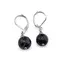 Cercei cu agatatoare Agat negru sfere fatetate 10mm