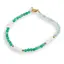 Bratara Onix verde, Cristal de stanca si Acvamarin sfere cu bumbi aurii, 3-4mm