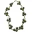 Colier confectionat manual pe snur cu Jasp Sesame verde deschis sfere, 10mm