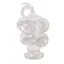 Decoratiune strugure din sticla transparenta, 14cm