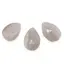 Briolete fatetate Agat natural cu benzi - Long Teardrop, 3 buc