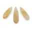 Briolete fatetate Aventurin galben - Long Teardrop, 3 buc
