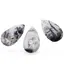 Briolete fatetate Opal dendritic - Long Teardrop, 3 buc