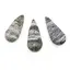 Briolete fatetate Opal Swiss verde - Long Teardrop, 3 buc
