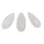 Briolete fatetate Piatra Lunii alba - Long Teardrop, 3 buc