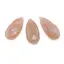 Briolete fatetate Piatra Lunii piersica - Long Teardrop, 3 buc