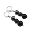Cercei cu agatatoare Turmalina neagra, Cuart fumuriu si Hematit sfere, 8-10mm