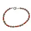 Bratara Granat Rhodolit discuri fatetate 2mm cu Cuart fumuriu si Carneol fatetat 3-4mm