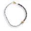 Bratara Tanzanit sfere fatetate 2mm, Iolith discuri fatetate 3mm si element auriu