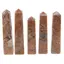 Turn / Obelisc cu patru fatete din Piatra lunii piersica, 70-100g