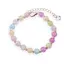 Bratara Cryolit colorat sfere 6mm si bumbi rose gravati