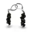 Cercei cu agatatoare Obsidian auriu pietre chips, 6-10mm
