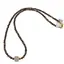 Colier Cuart fumuriu discuri fatetate 4mm si Agat cub fatetat 6-7mm
