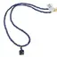 Colier Lapis lazuli discuri fatetate 4mm si pandantiv cub fatetat 8-9mm