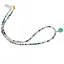 Colier Mix de cristale discuri fatetate 3-4mm si pandantiv cub fatetat Onix verde 8mm