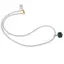 Colier Prasiolit discuri fatetate 3-4mm si pandantiv Aventurin dark cub fatetat 10mm