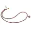 Colier Rodonit A+ discuri fatetate 3mm si pandantiv cub fatetat 8-9mm