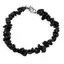 Bratara cu pietre chips Obsidian auriu, 6-10mm