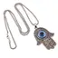 Colier Feng Shui cu pandantiv Hamsa gravata cu Ochi protector, 6,5cm
