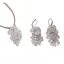 Set pandantiv si cercei cu agatatoare ciorchine Cristal de stanca
