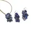 Set pandantiv si cercei cu agatatoare ciorchine Lapis lazuli