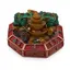 Statueta Feng Shui Broaste raioase cu pepite si monede pe baza hexagonala, 7cm