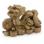 Statueta Feng Shui Dragon cu broasca raioasa si Bagua, 9,5cm