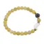 Bratara Jad olive sfere 6mm, Larvikit 8mm si luna din Sidef 12mm cu bumbi aurii