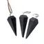 Set pandantiv si cercei cu agatatoare Obsidian negru forma pendul