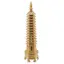 Statueta pagoda cu 13 nivele din metal auriu, 30cm