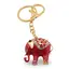 Amuleta Breloc Feng Shui Elefant rosu din metal, 12cm